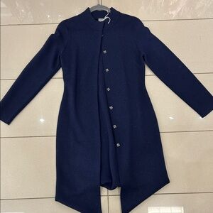 Elegant Navy Cape Coat